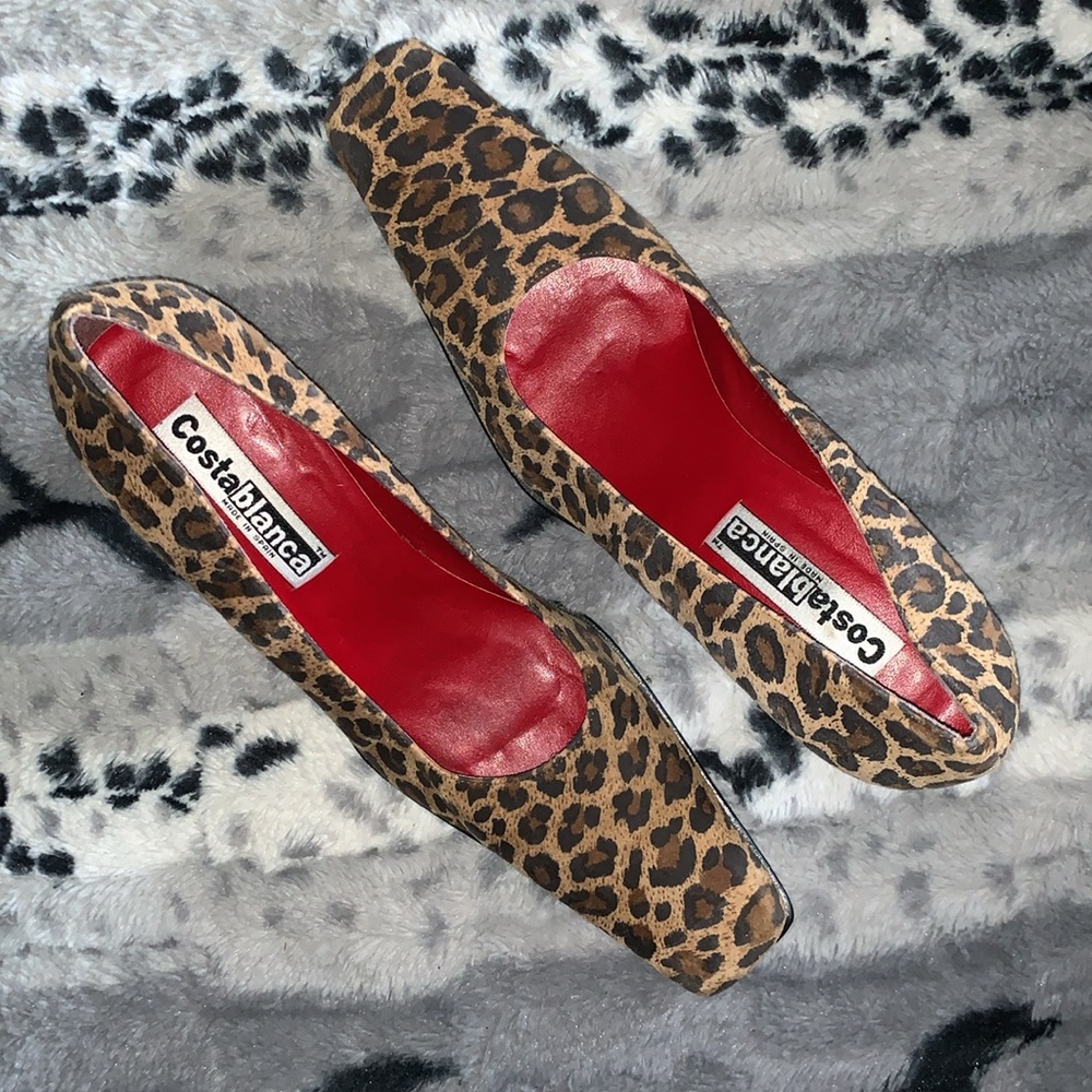 Costa Blanca Animal Print Heels — 8.5 Narrow - Picture 8 of 14